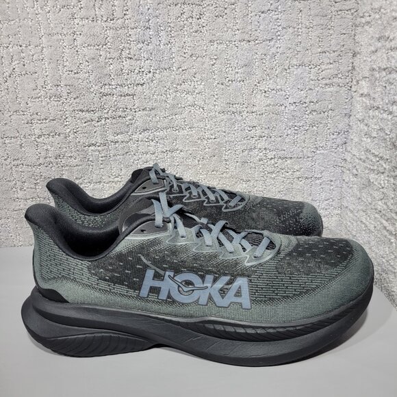 HOKA One One Mach 6 Wide Men’s Size US 12.5 2E Black Outer Orbit Running Sneaker - Picture 2 of 12